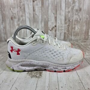 Under Armour HOVR Infinite 3 Womens Running Shoes White Red 3023556-109 Size 8